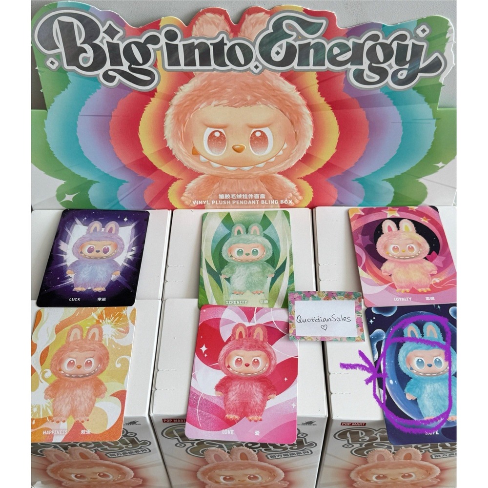 🔥100% Authentic Pop Mart LABUBU - HOPE - blue The Monsters Big Into Energy 🔥